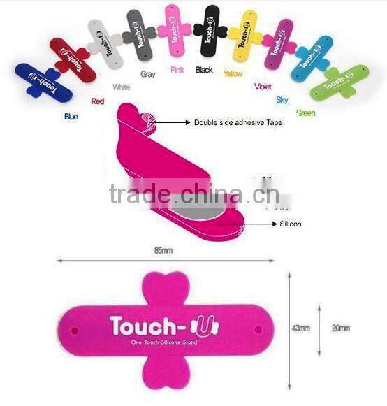 white useful magic stick brackets for mobile phone , fashional touch-u Mobile phone scaffolds