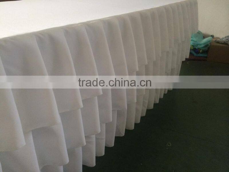 Polyester table skirts table cover