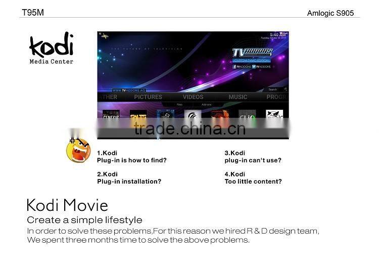 T95m Quad Core TV Box With KODI 16.0 Fully Loaded 1GB/2GB 8GB