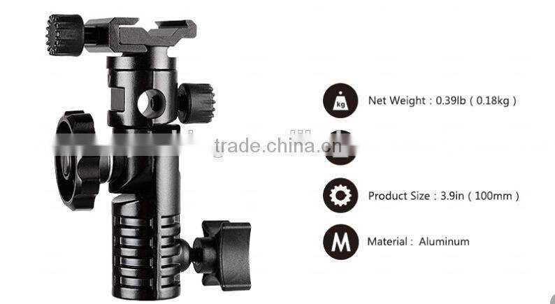 New released full-function adjustable camera flash shoe umbrella holder light stand socket bracket