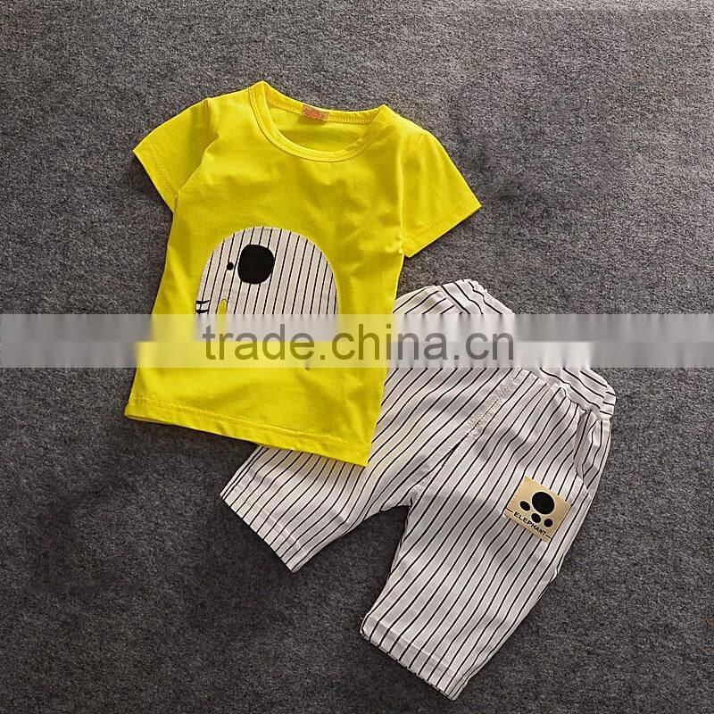 custom fashion kids boys Summer clothes set infant baby clothes
