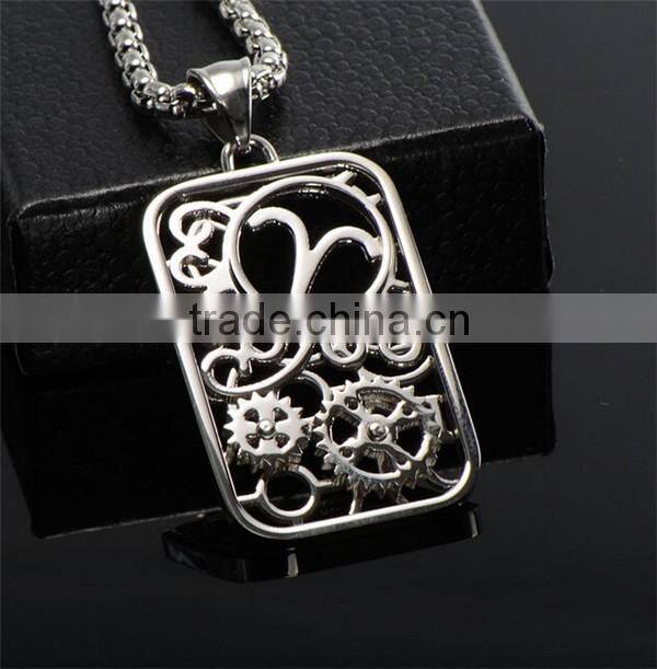 Any of the twelve animals pendant necklace simple dog tag stainless steel necklace jewelry