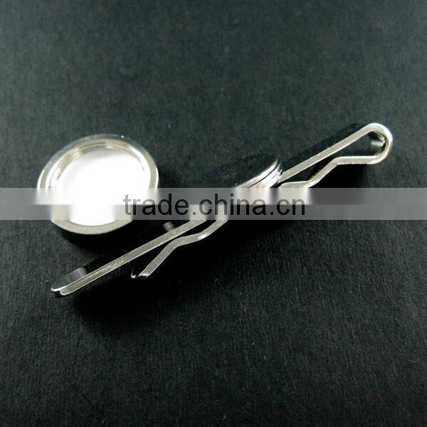 14mm setting size silver DIY photo frame base tie bar clip bezel tray DIY supplies 1504009