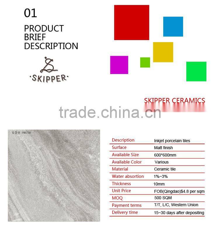 inkjet porcelain tiles, inkjet tiles, porcelain tiles, Hot sale type PM6750