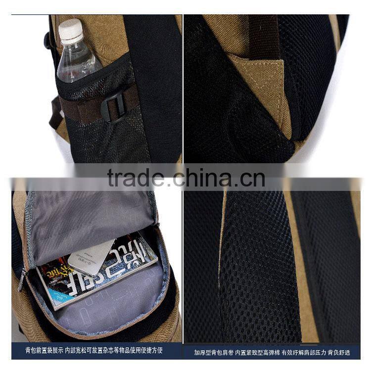 hot sale new design canvas school bag for middle school student