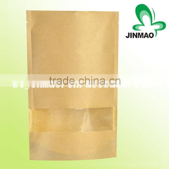 Kraft paper lined foil standing zipper bag