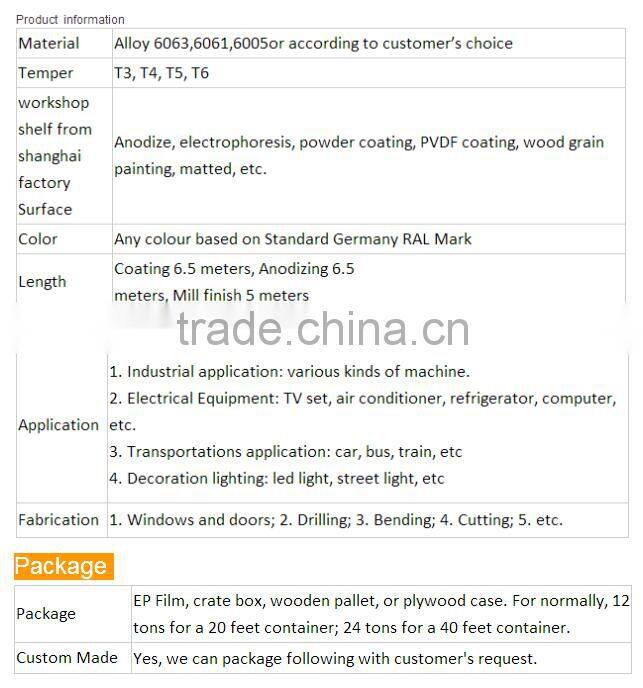 Hot sale Aluminum T shaped extrusion profiles
