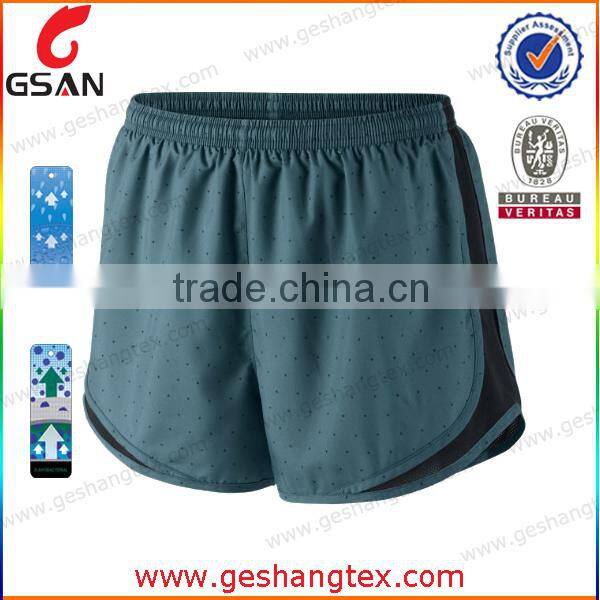 Polyester spandex 4 way stretch running short