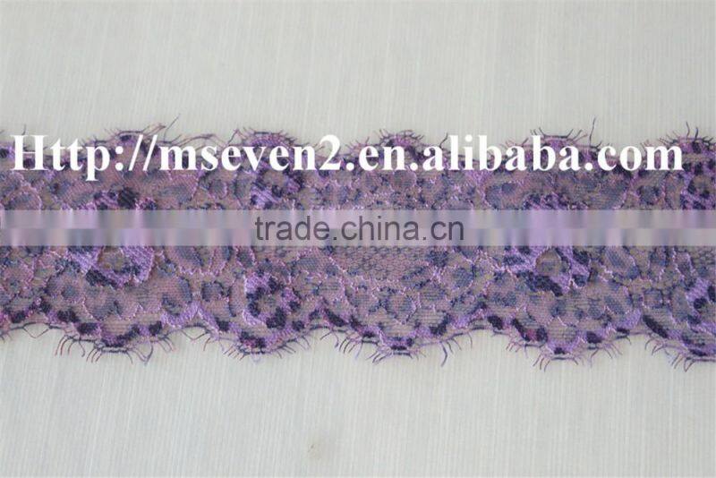 good looking 100% elastic spun lace eyelash lace trim in multiple color for choosing