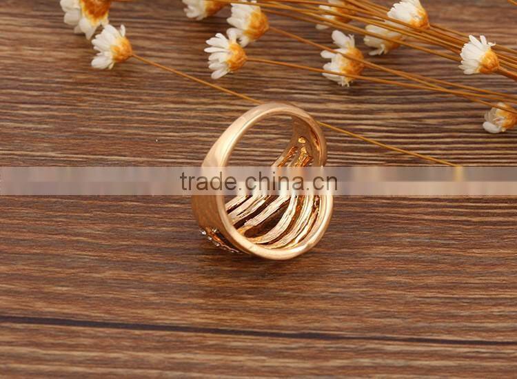 Korea style cheap jewelry online rose gold crystal rings