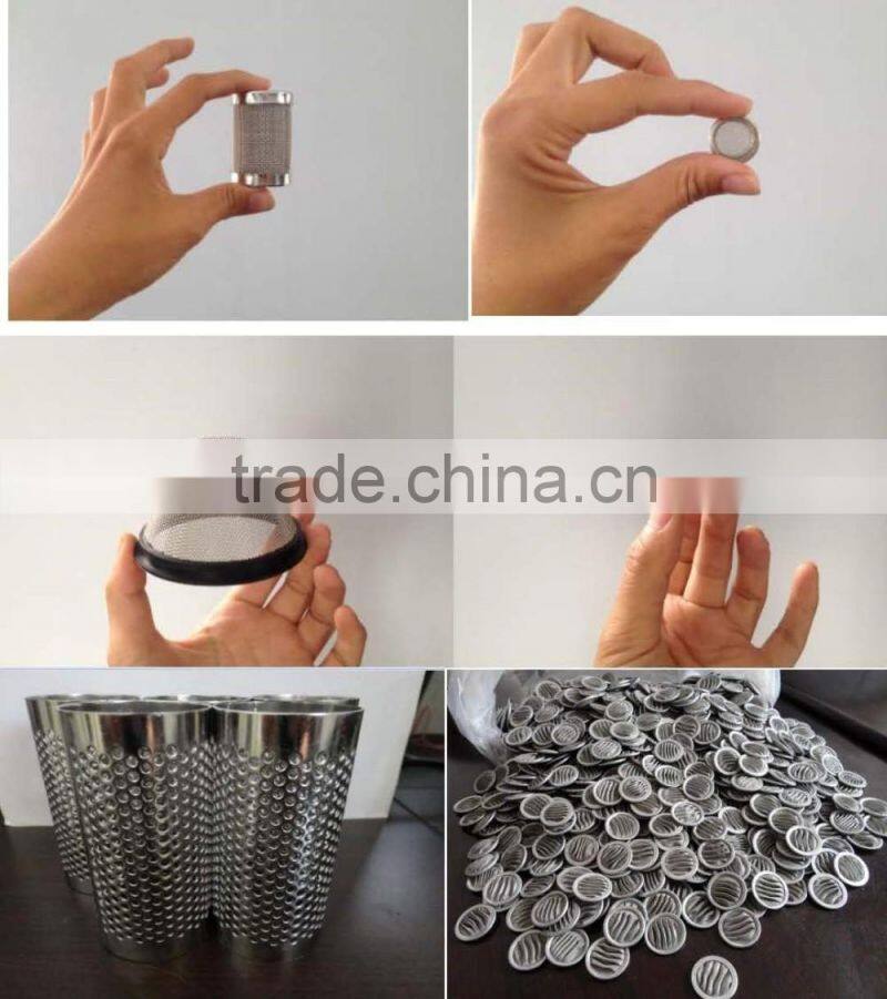 YS stainless steel perforated filter mesh tube/perforated sylinder strainer/perforated pipe strainer