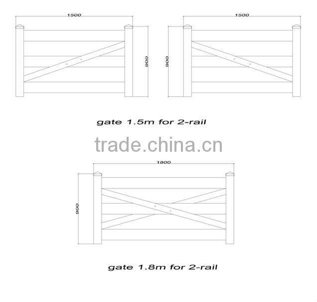 PVC post and rail fence