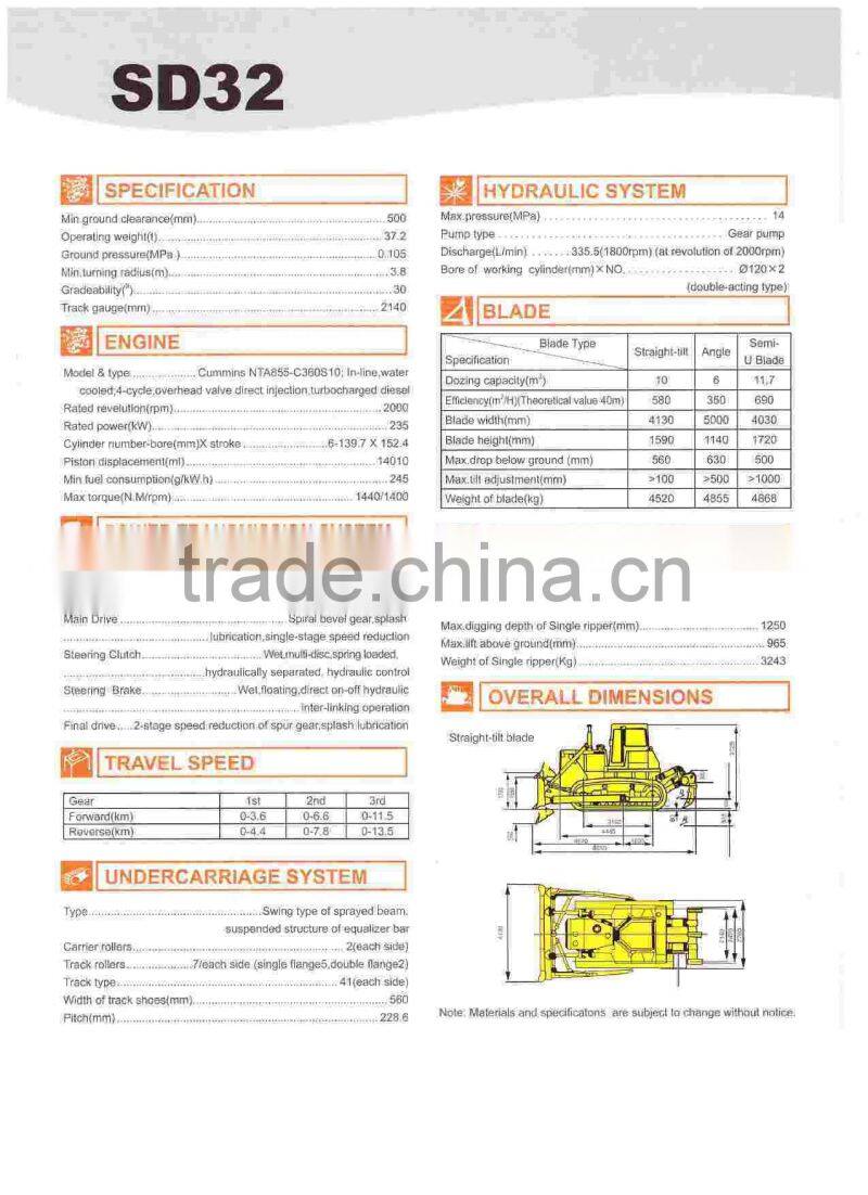 SHANTUI Large HP Bulldozer SD32