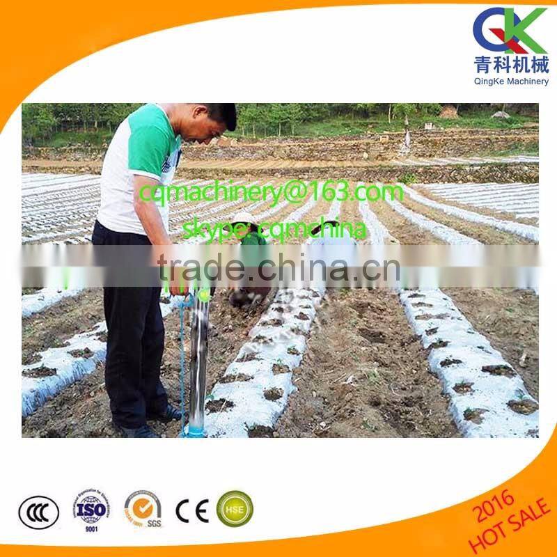 Transplanter for vegetable seedlings used for plastic film in greenhouse