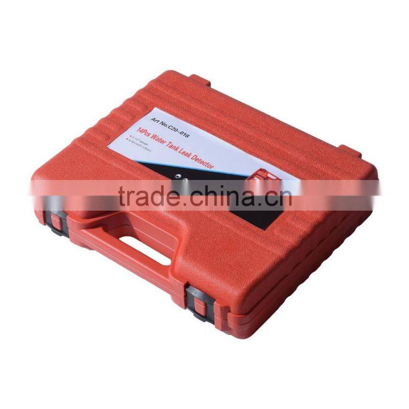 14Pcs Water Tank Leak Detector Cooling System Radiator Pressure Tester Kit