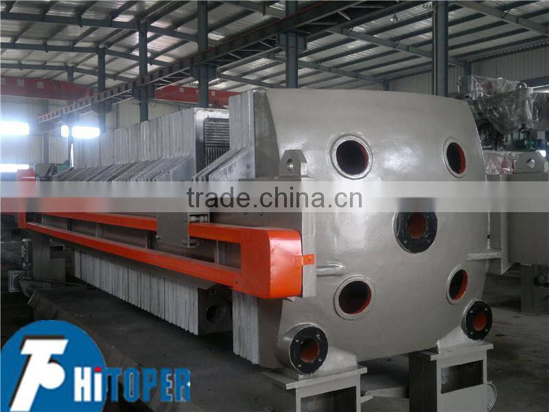 Filter press for waste water in types of food packaging