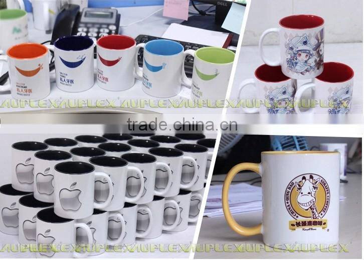 Auplex Guangdong Ceramic Sublimation Inner Colorful Mug with printing coating