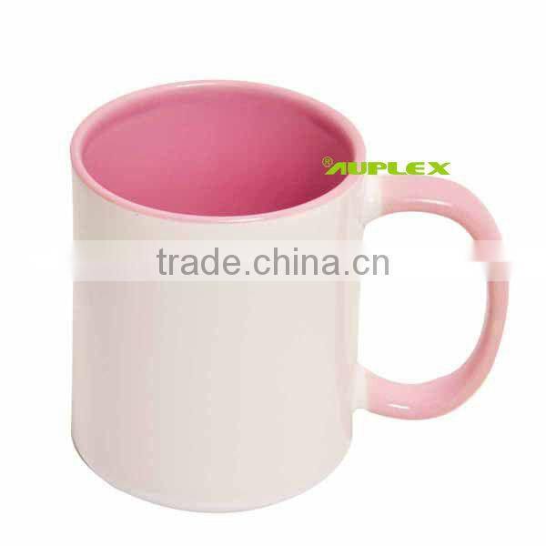 10oz 11oz AAA Grade Blank 100g Sublimation Paper Color Inside and Handle Coated Mug