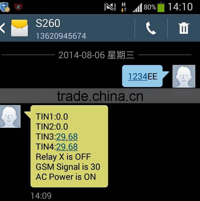 3G/GPRS temperature data logger S260 record and alarm for remote monitoring temperature, humidity,current,voltage and so on