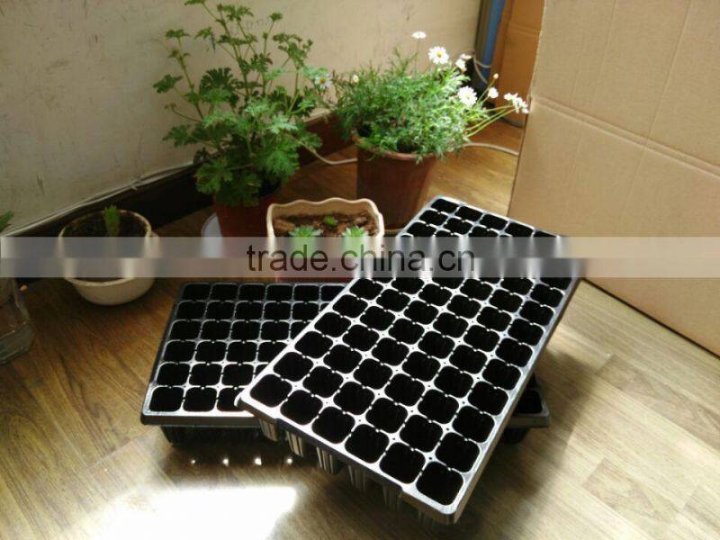 72 deep Cell black plastic seed tray for plants, nursery tray for tree seedlings