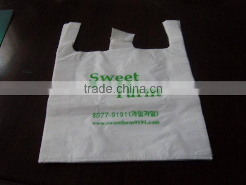 Eco-friendly bioderagdable disposable plastic T shirt bag for grocery