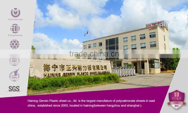 Haining Gensin Class A 2mm diameter prismatic pattern polycarbonate sheet 1220*2440mm