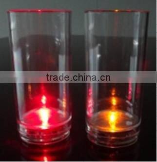 multi color change LED luminous glass cup drinkware for KTV Bar promotion