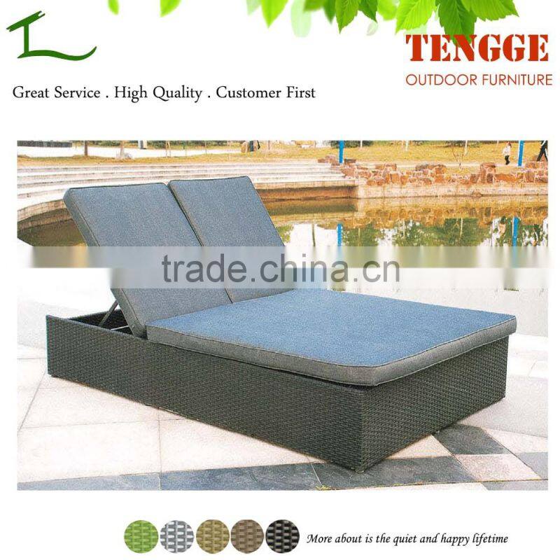 YH-8179 Beach chair swimming pool outdoor wicker rattan sun lounger