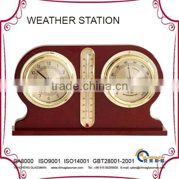 indoor multifunction weather station YG1613 with wood base