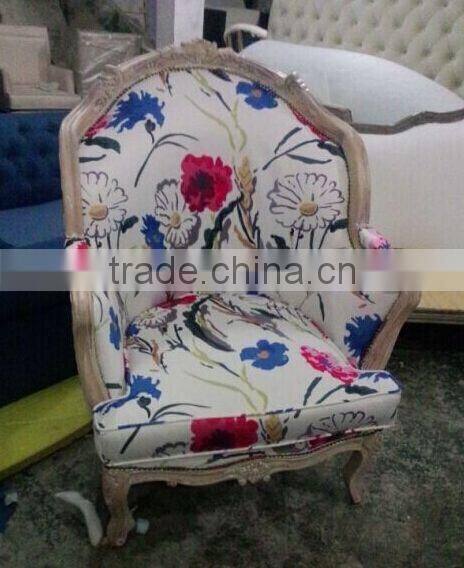 British Retro Design Button Tufted Upholstery Sofa Chair, Replica Furniture Living Room Armless Single Sofa