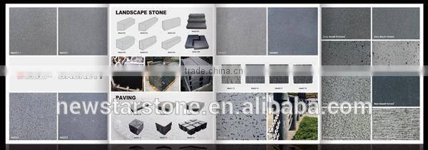 Honed grey andesite stone