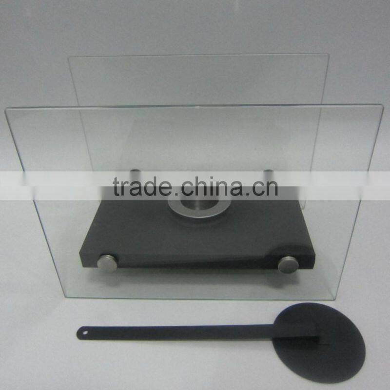 decorative bio fuel fireplace with crushed glass