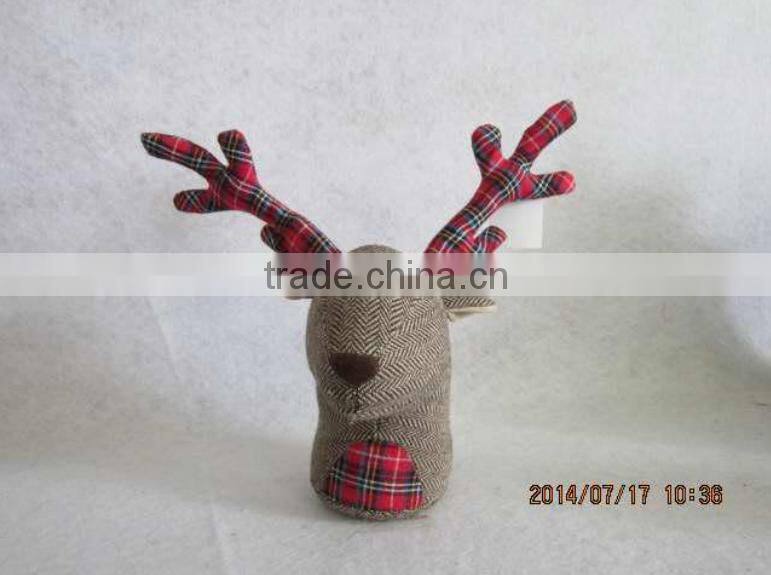 Store More Christmas Deer Animal Polyeater Stone Stuffed Door Stopper