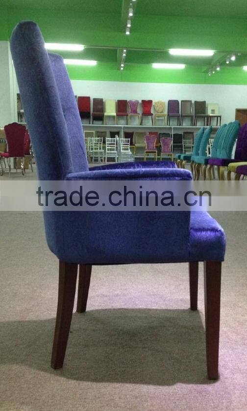 Classic Wooden Frame Upholstered fabric hotel sofa chair