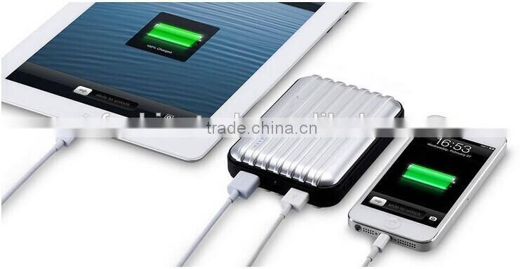 10400mah suitcase design led display dual usb output power bank portable power bank universal phones