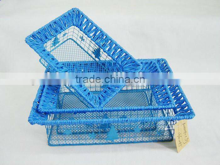 Set of three Xmas storage basket