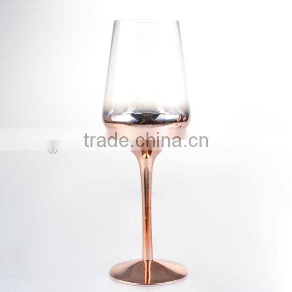 high quality cooper charger wine glasses set for dinner
