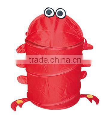 Cartoon Red Lobster Kid's Storage Pop-up Laundry Hamper, Large