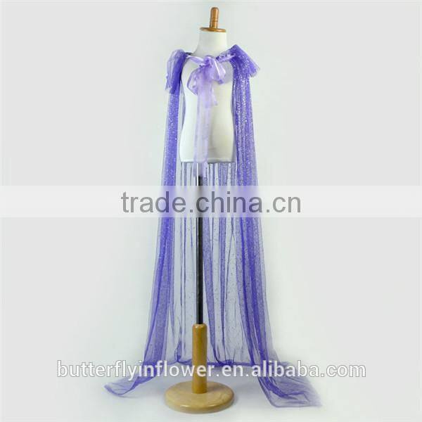 New Arrival Candy Color Snowflake Custom Cutting Baby Girl Evening Dress Cape