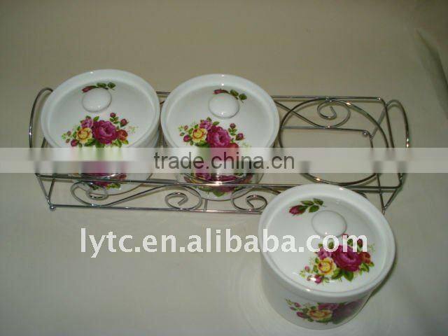 storage porcelain spice jar set