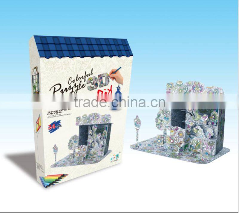 newly-developed 3D painting paper puzzle for kids LT8883C
