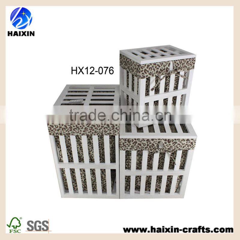 Wooden storage crate box