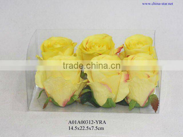 artificial pink rose head