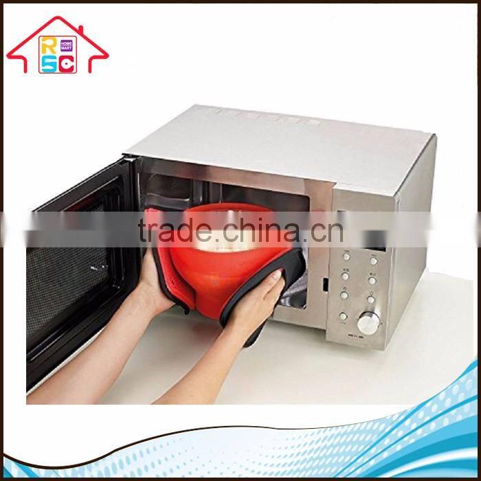 NBRSC Microwave Popcorn Popper Red Microwave Cookware Popcorn Maker Pop Bowl