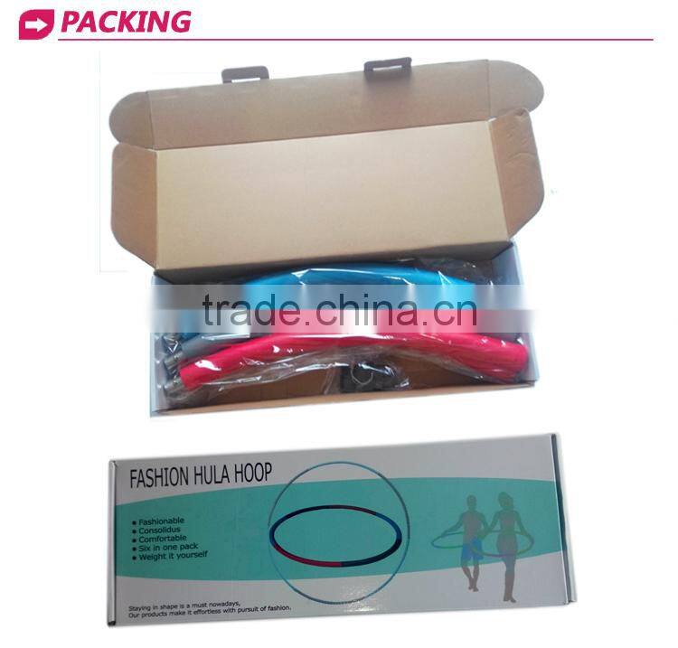 Body Building Products Fitness Equipment Foldable Fashion Hulahoops with foam Strip 450222