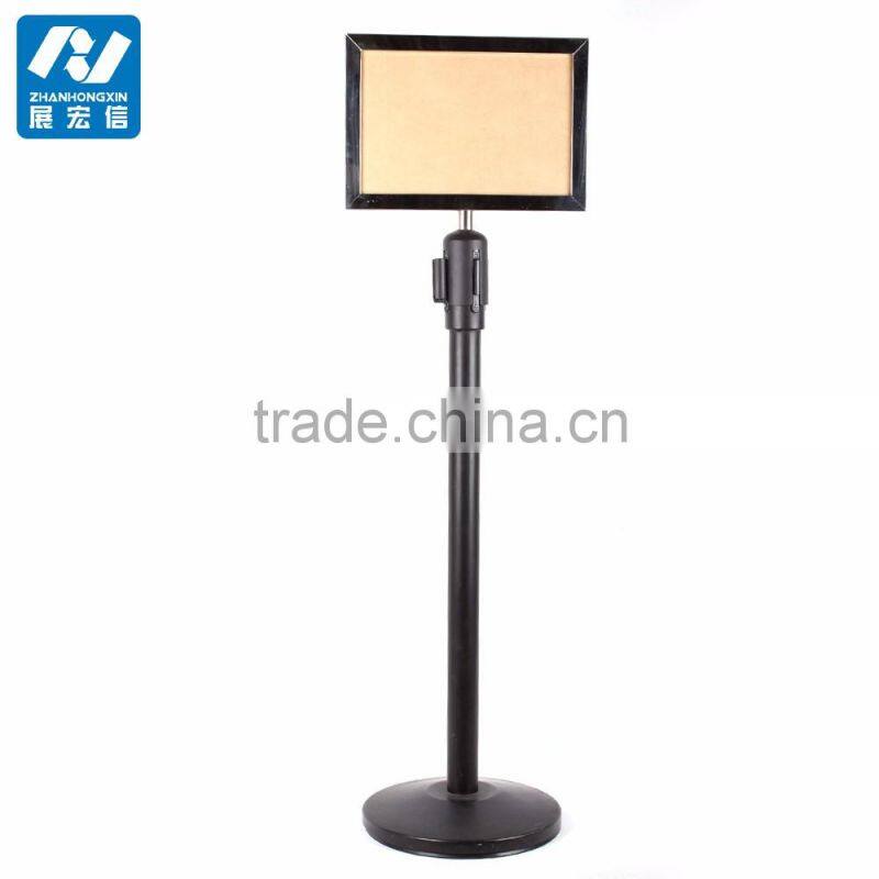 Queue post stand with A3 Sign display stand