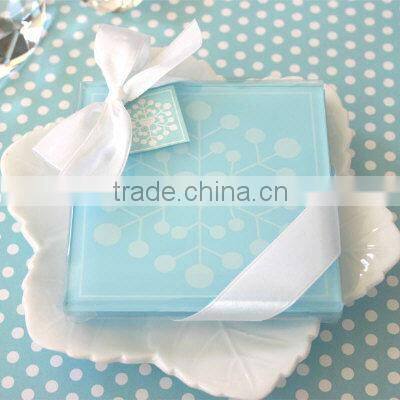 Summer blue glass coaster