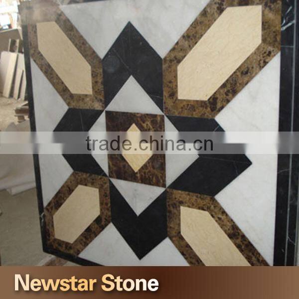 Made in China square water jet marble medallion design