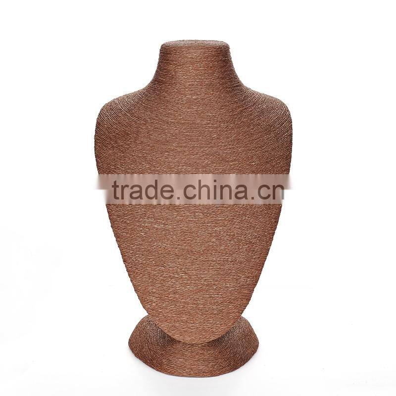 dark coffee colour rope jewelry display for necklace