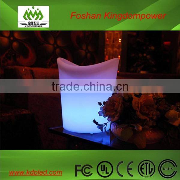 Shiny bar LED plastic charge ice bucket